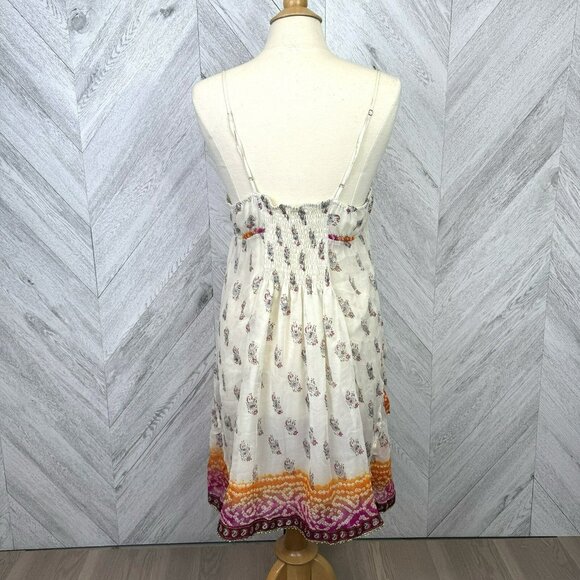 Juliet Dunn Dress Silk V Neck Mini Sequin Hand Embroidered Free Size Sleeveless - Picture 4 of 9